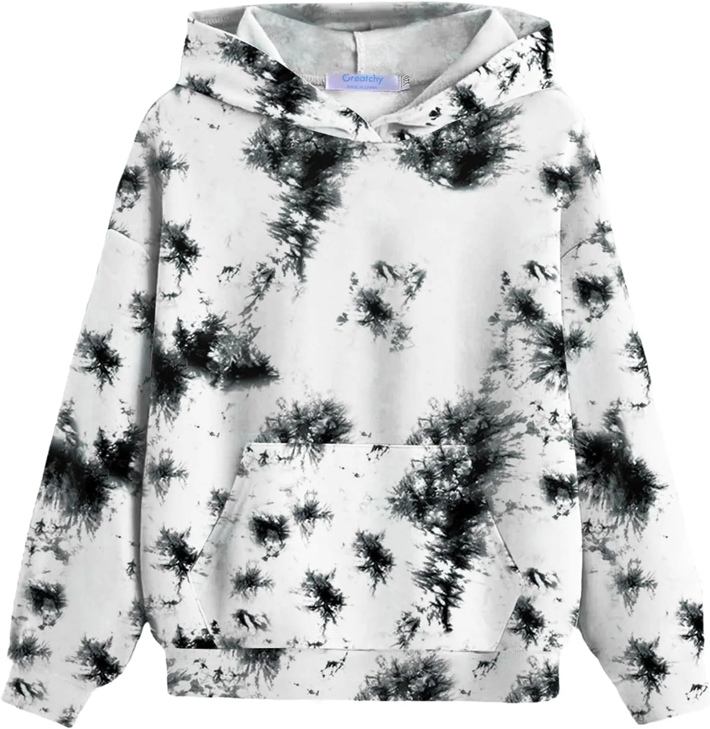 Arshiner Girls Tie Dye Sweatshirts Loose Casual Hoodies Tops