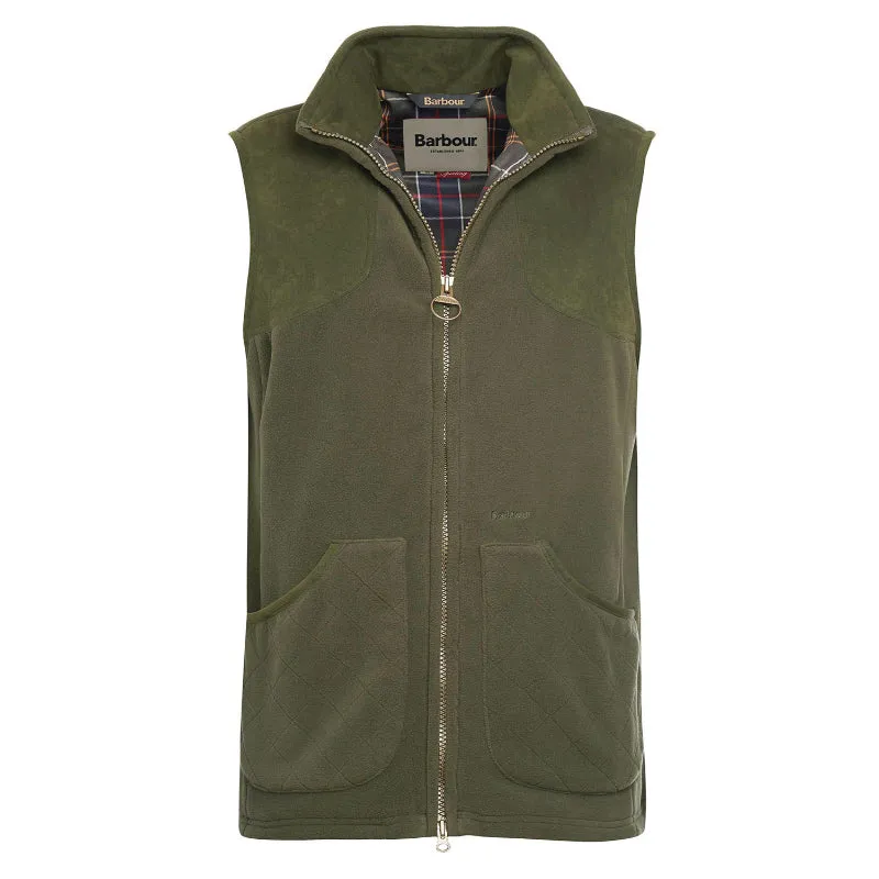 Barbour Dunmoor Waterproof Mens Fleece Gilet - Olive