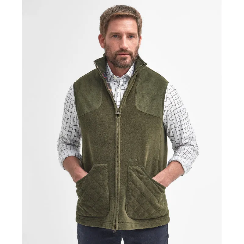 Barbour Dunmoor Waterproof Mens Fleece Gilet - Olive