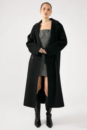 Black Asher Long-Line Coat