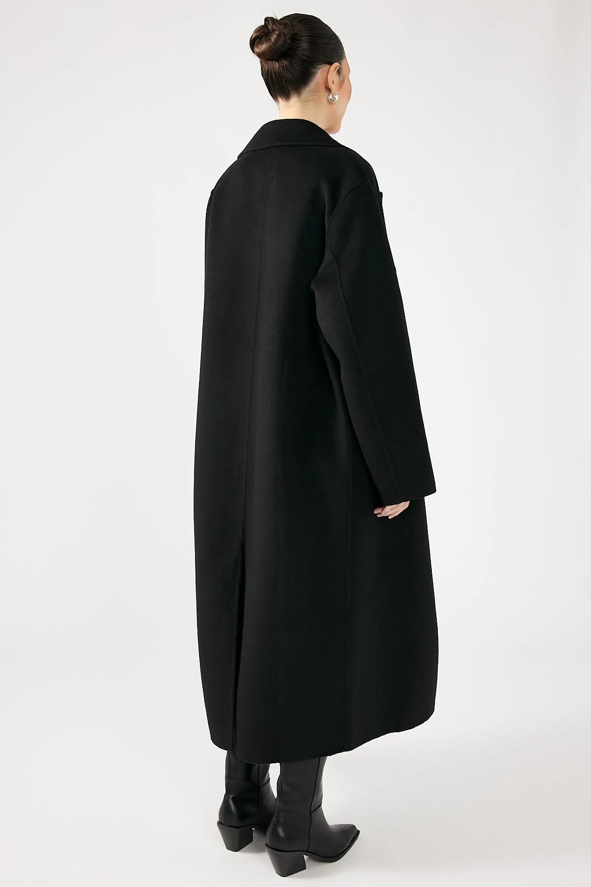 Black Asher Long-Line Coat