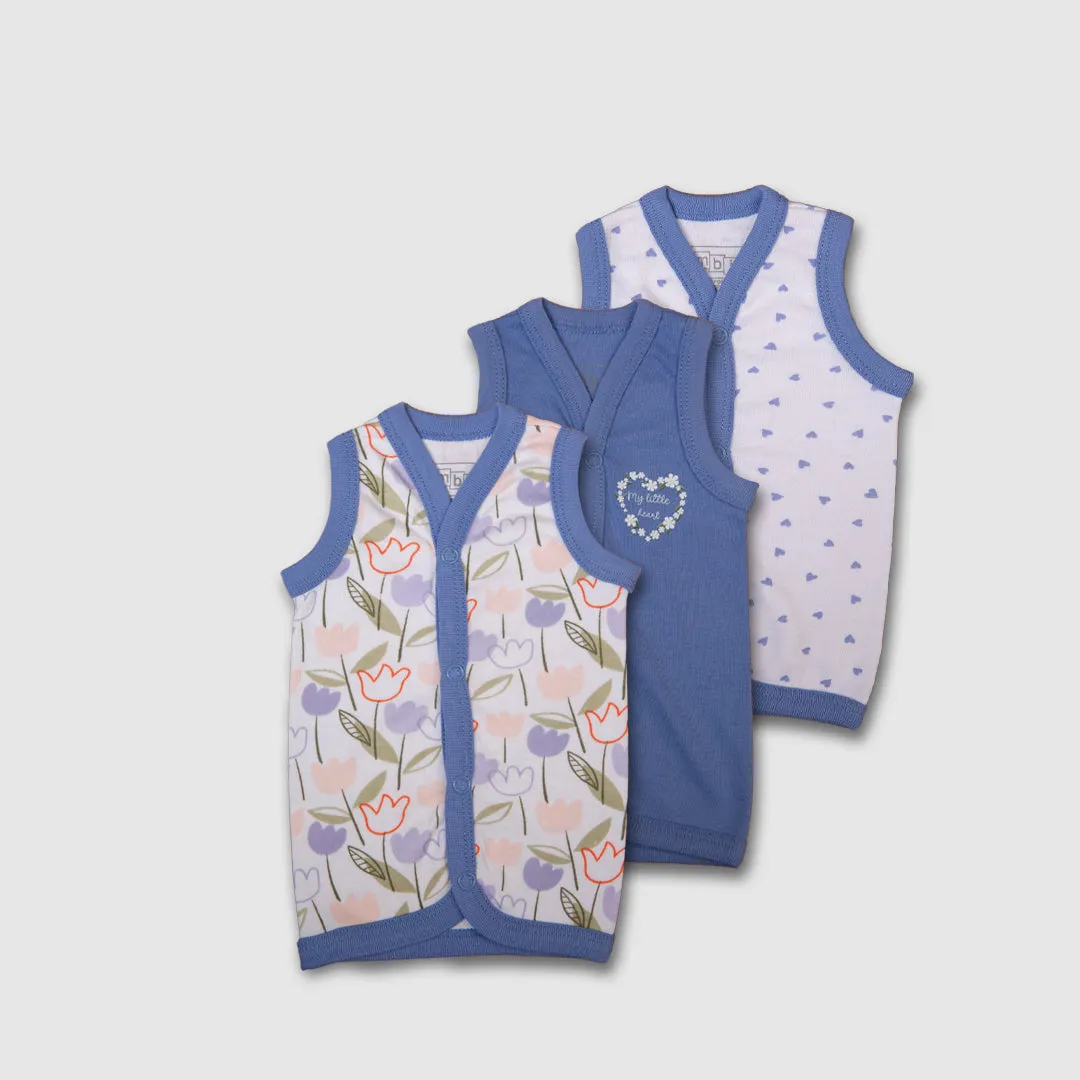 Blue Tulip Sleeveless Baby Vest Set