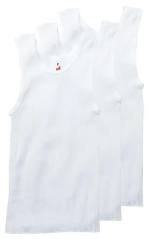 Boys Hanes Sleeveless Ribbed Undershirts - 3 pk.