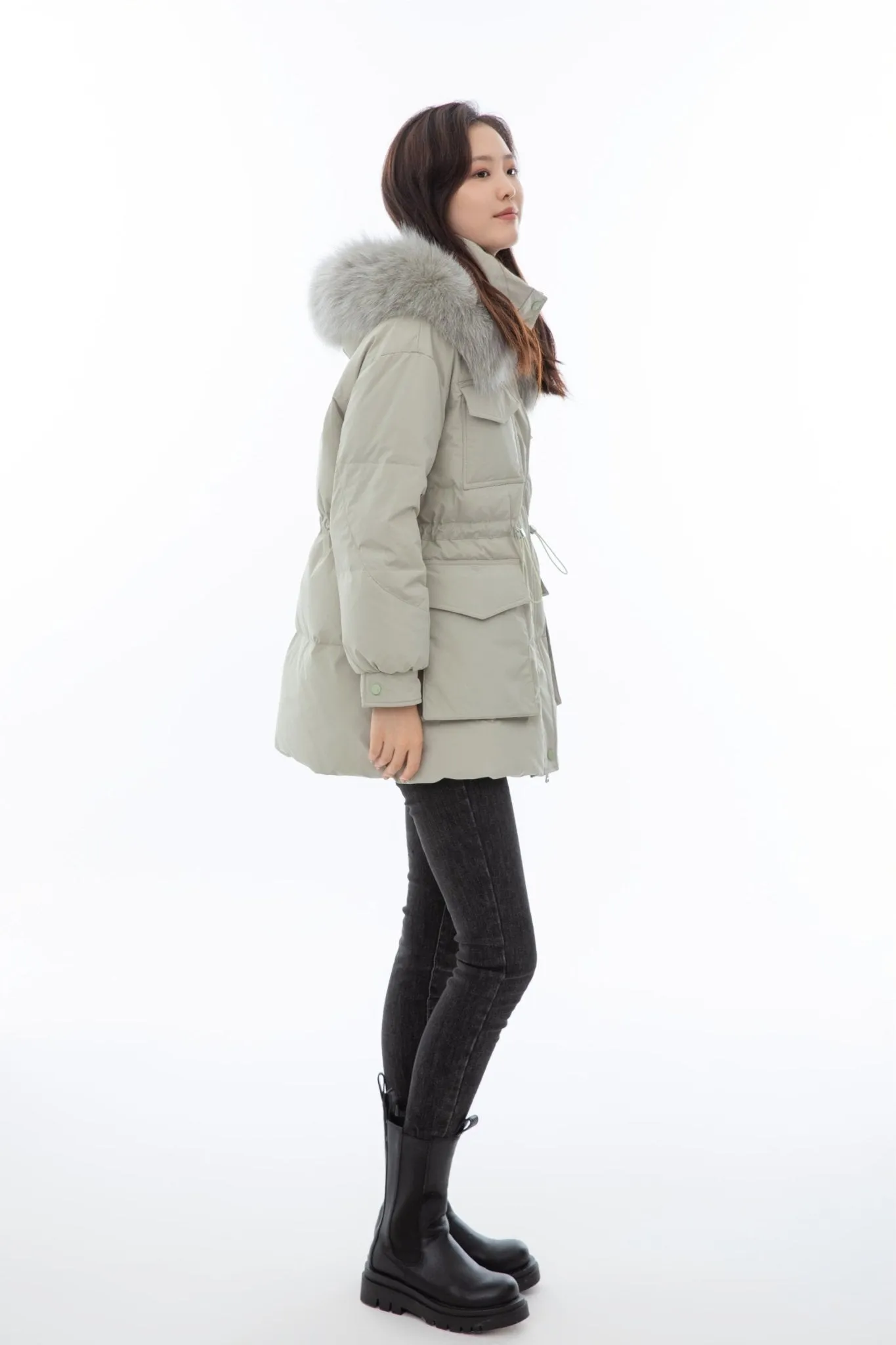 Citron Green Parka Down Jacket