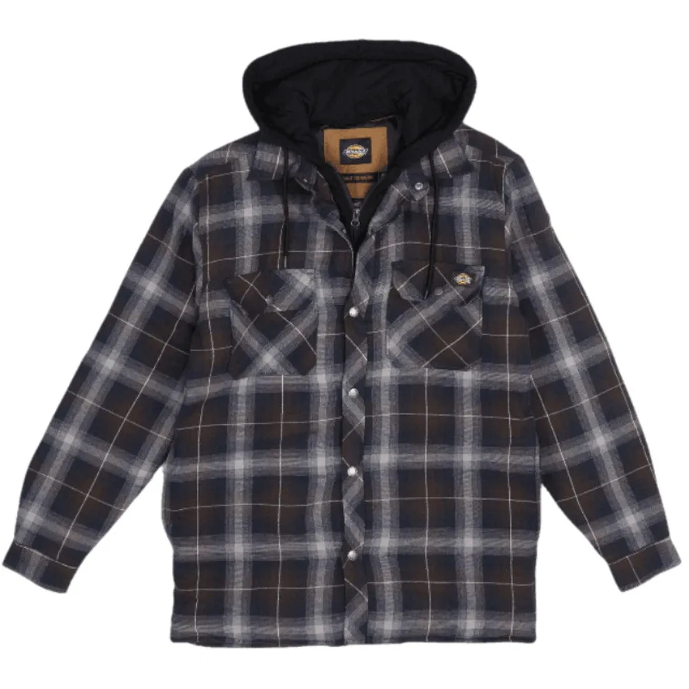 Dickies Men's Jacket TJ211 Water Repellent Flannel Hooded Shirt Outerwear Jacket