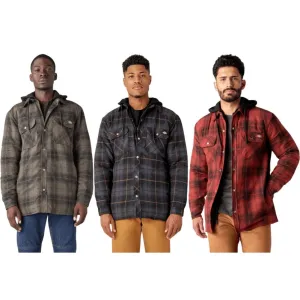 Dickies Men's Jacket TJ211 Water Repellent Flannel Hooded Shirt Outerwear Jacket