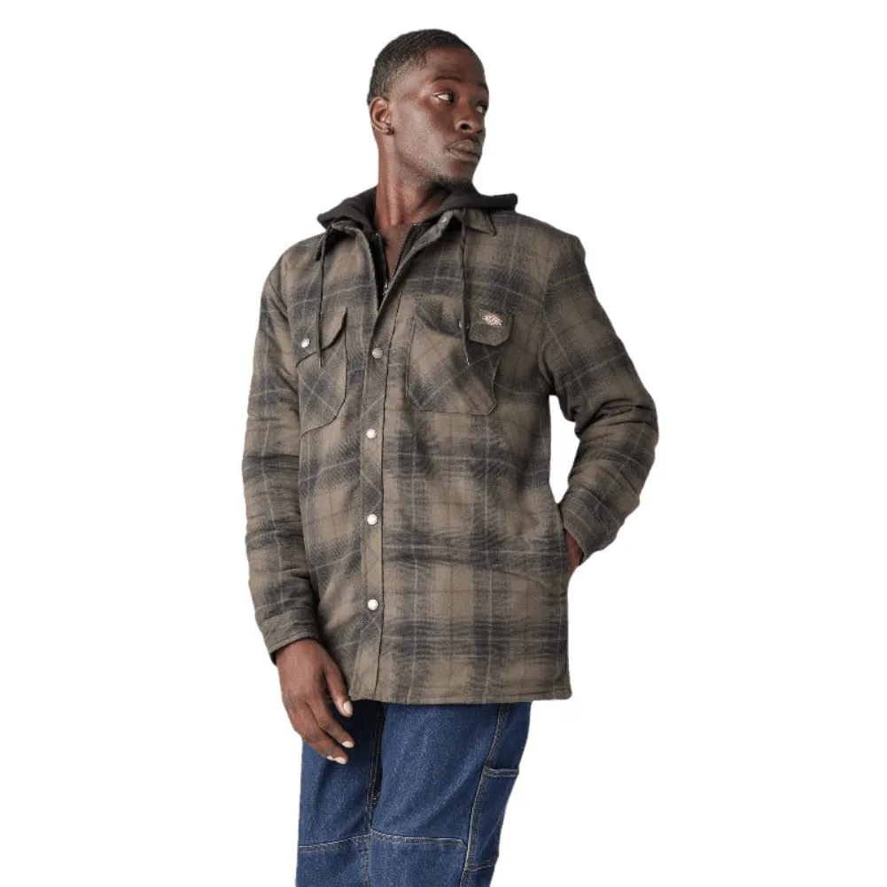 Dickies Men's Jacket TJ211 Water Repellent Flannel Hooded Shirt Outerwear Jacket