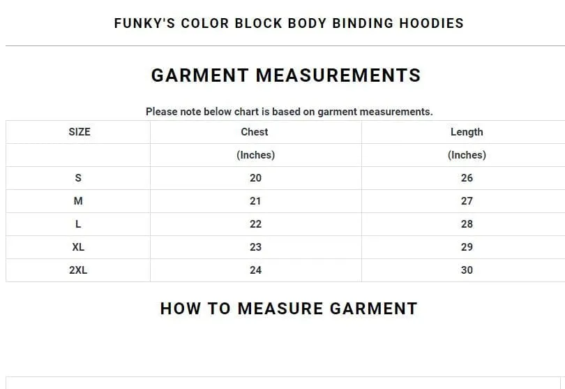 Funky's Color Block Body Binding Hoodies