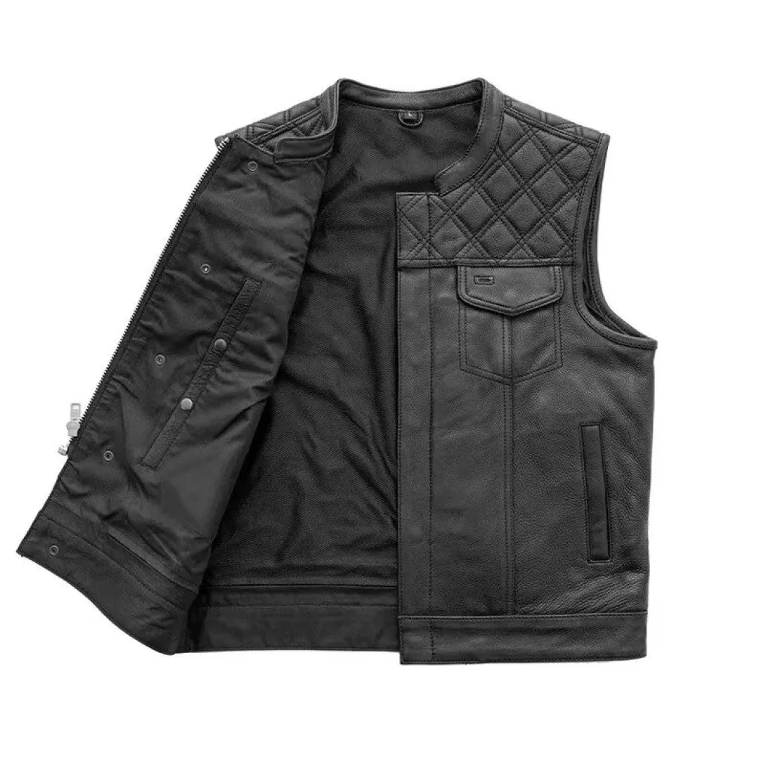 Genuine Leather Vest For Men's