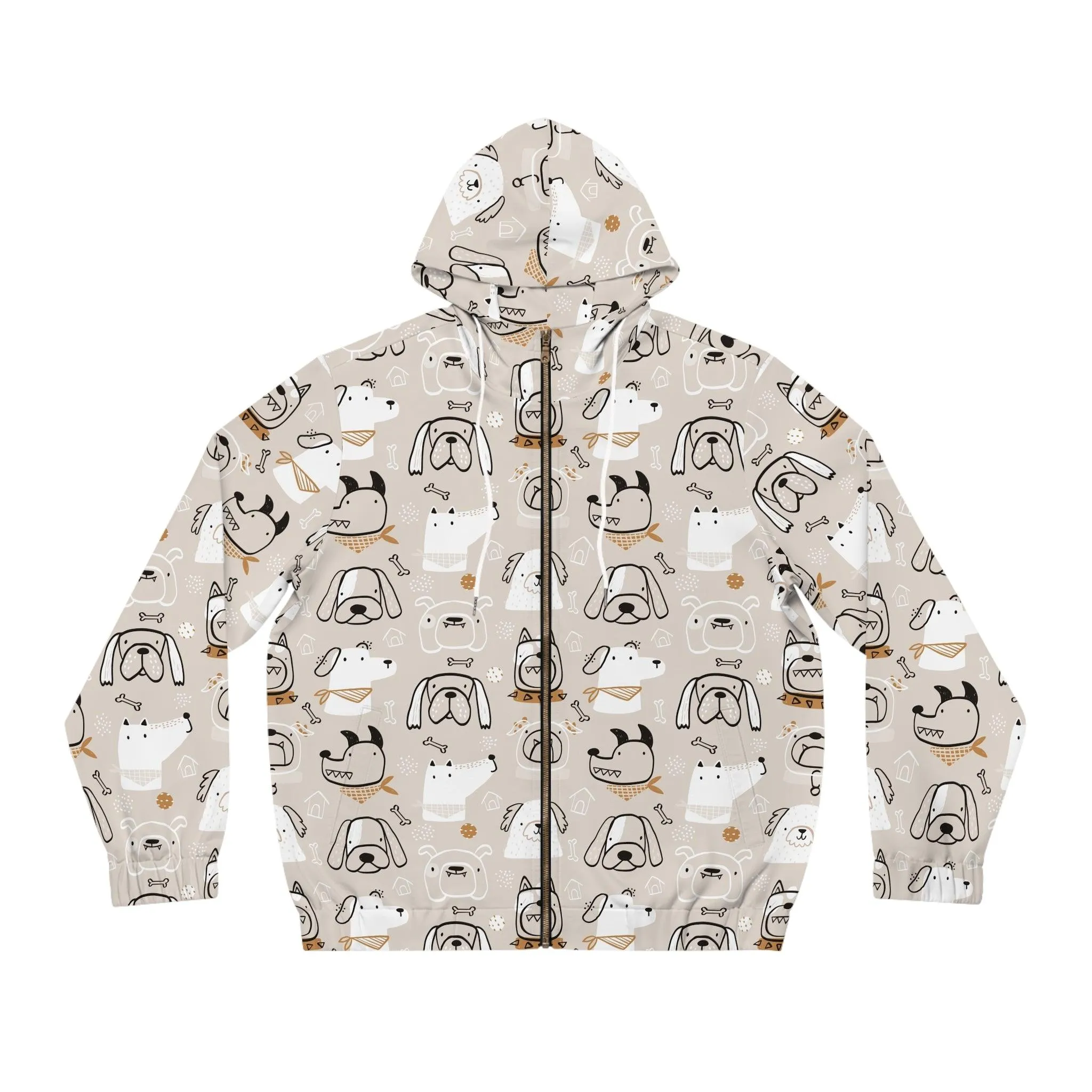 Illustrated Doggers Men's Full-Zip Hoodie