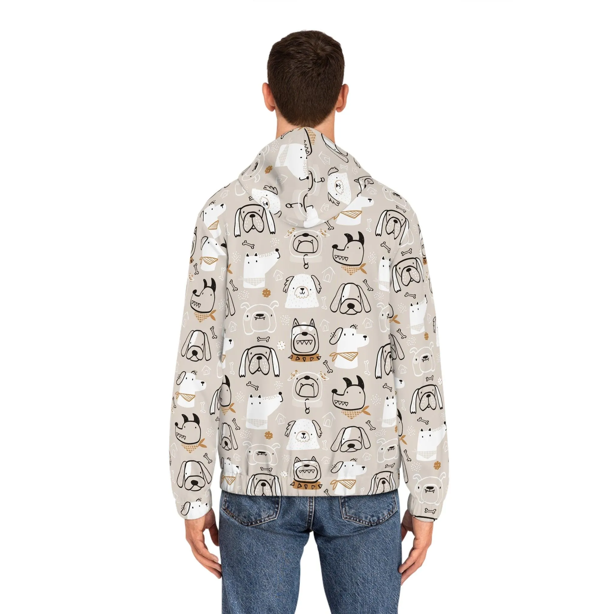 Illustrated Doggers Men's Full-Zip Hoodie