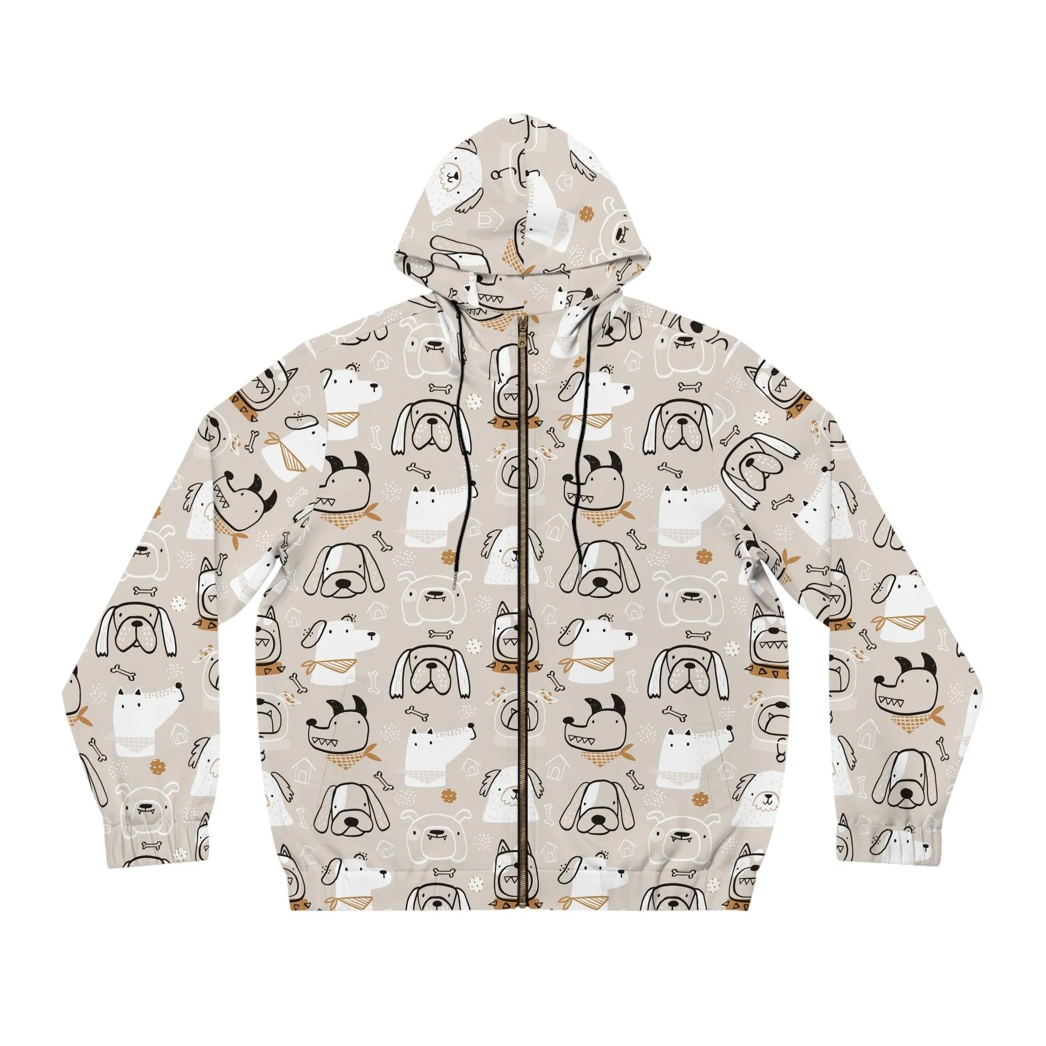 Illustrated Doggers Men's Full-Zip Hoodie