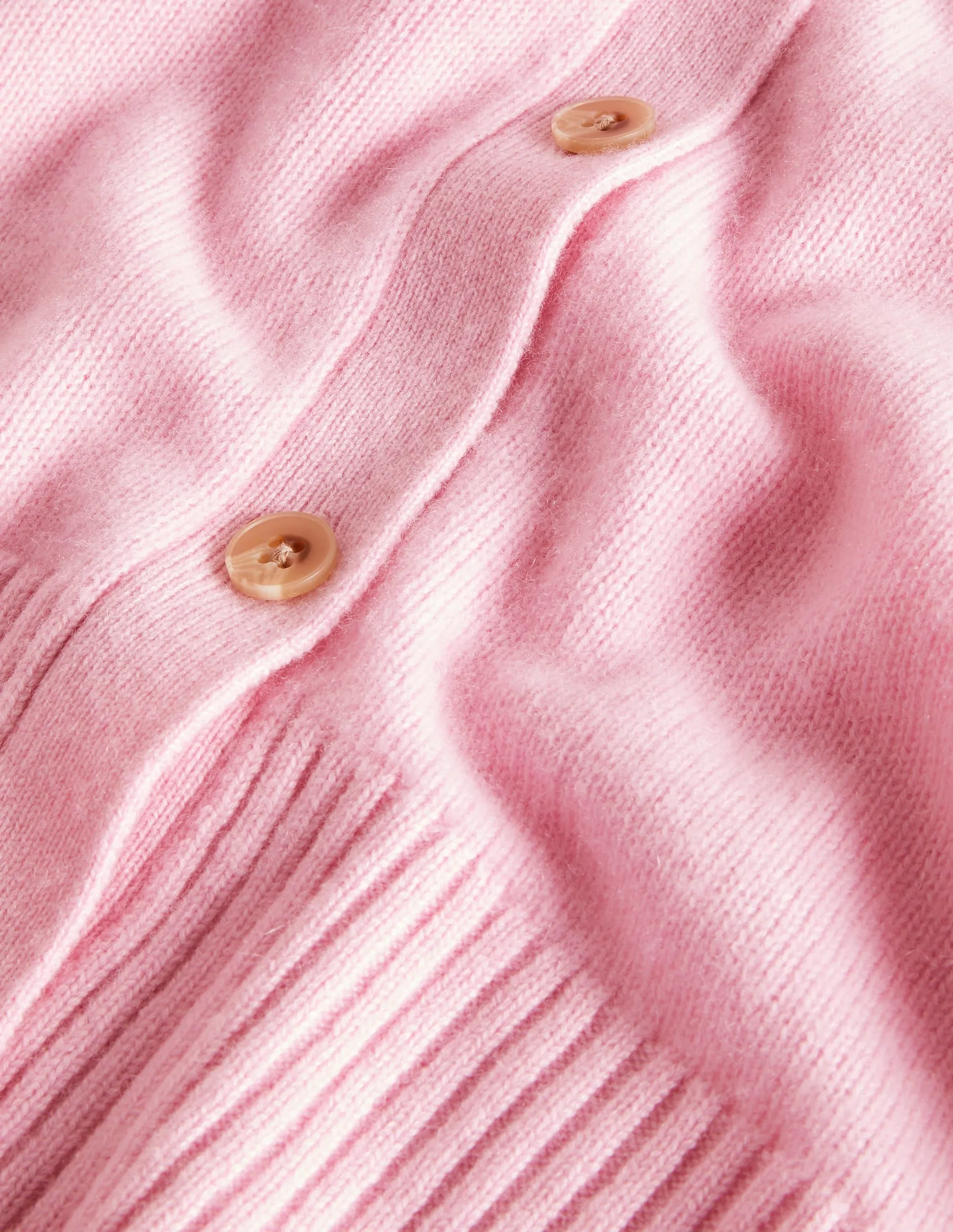 Long Cashmere Cardigan-Cameo Pink