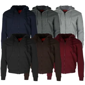 Maximos Men's 5008 Sherpa Lined Long Sleeve Full Zip Hoodie