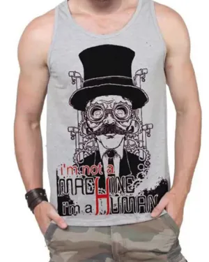 Men Printed Grey Tank Top Vest