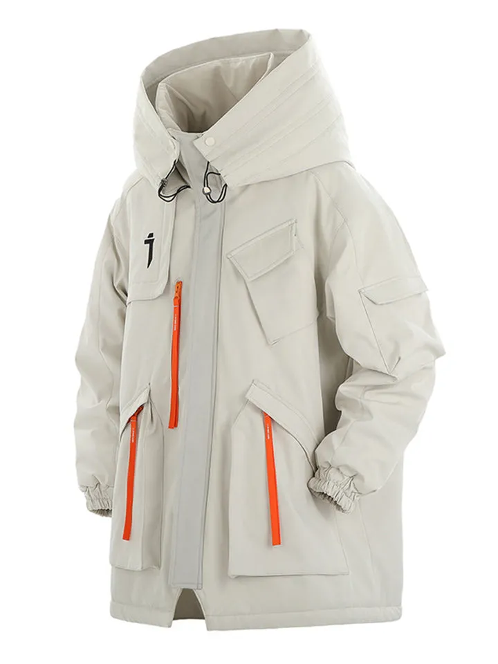 Men's Cool High Street Windproof Techwear Winter Coat