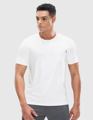 Men's Cotton T-Shirts with Pocket Soft Crewneck Tee