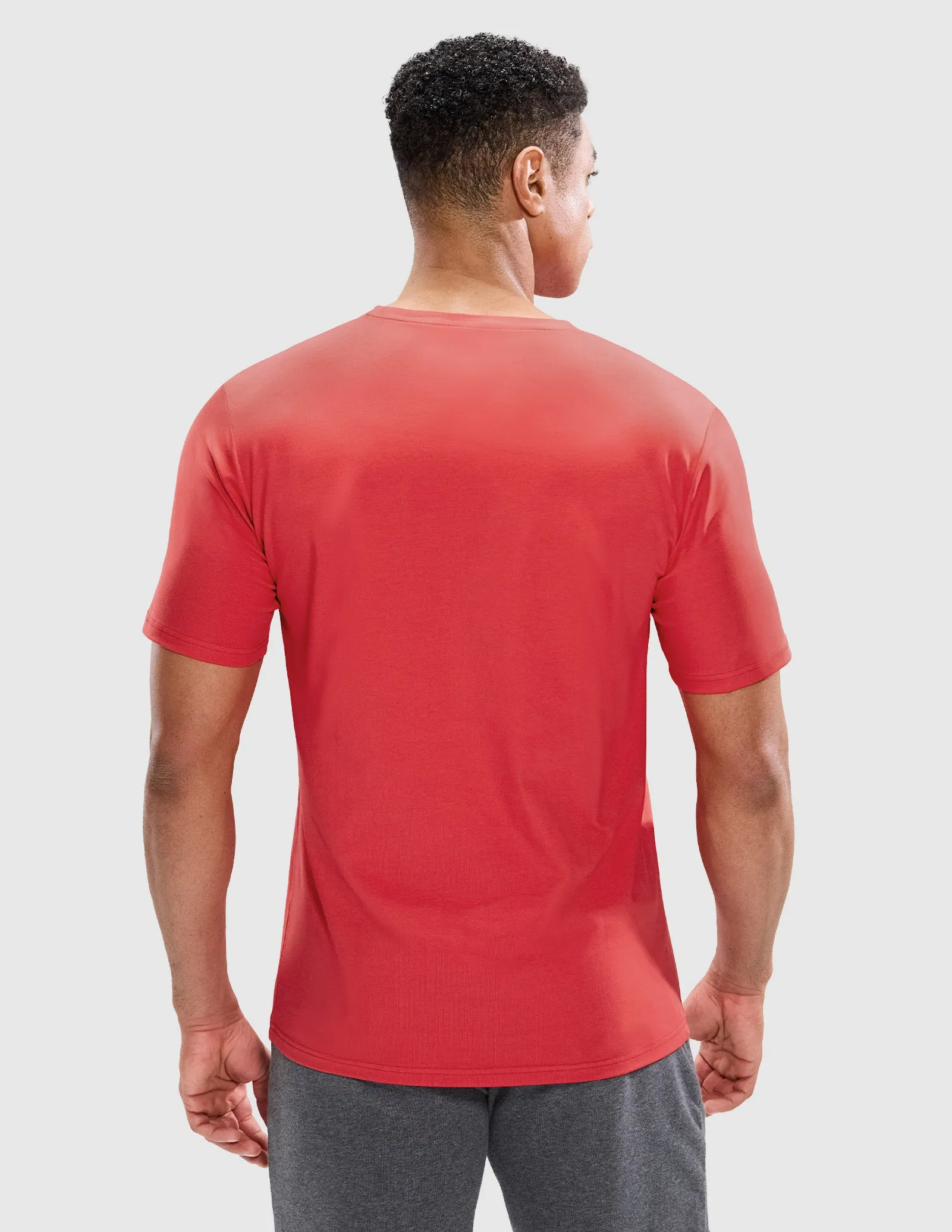 Men's Cotton T-Shirts with Pocket Soft Crewneck Tee