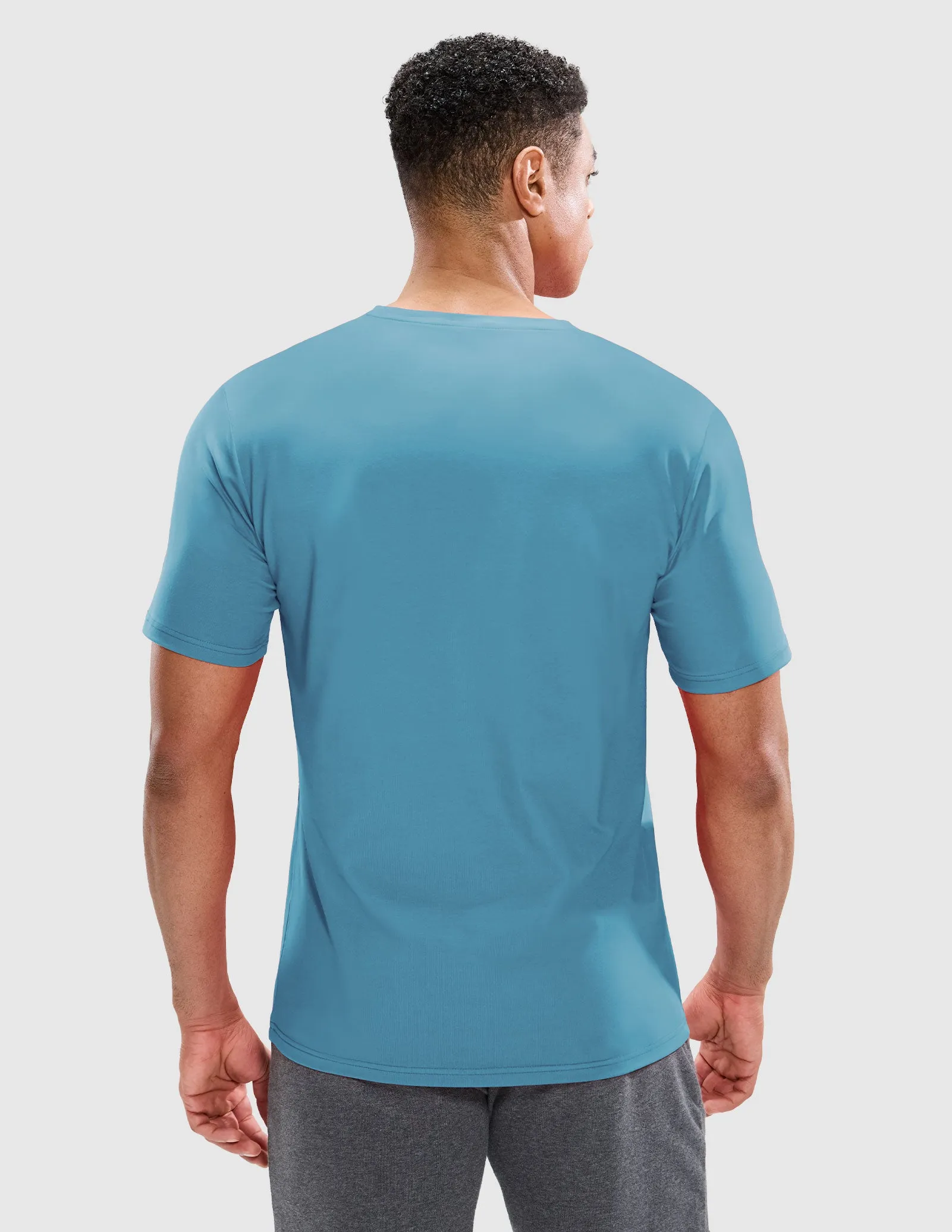 Men's Cotton T-Shirts with Pocket Soft Crewneck Tee