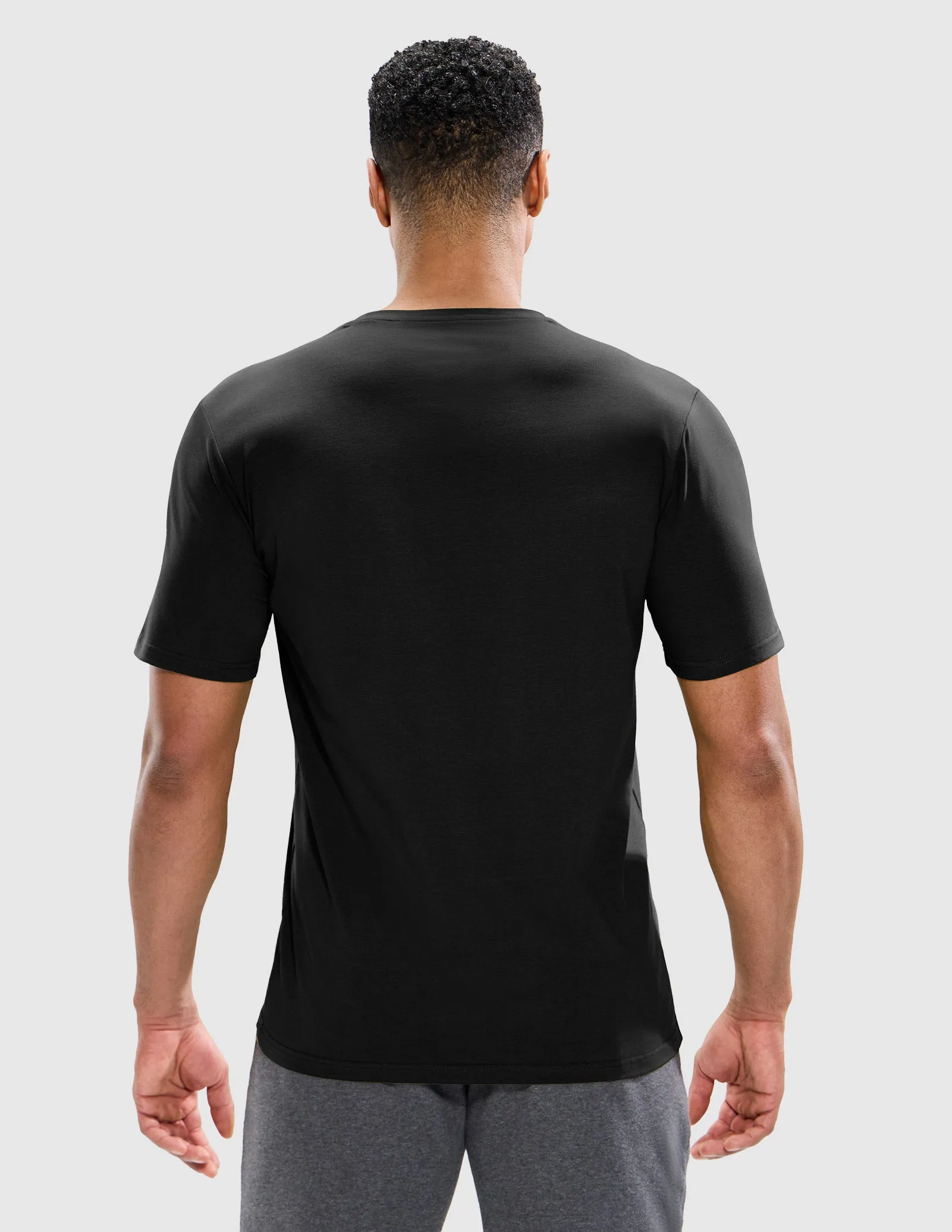 Men's Cotton T-Shirts with Pocket Soft Crewneck Tee