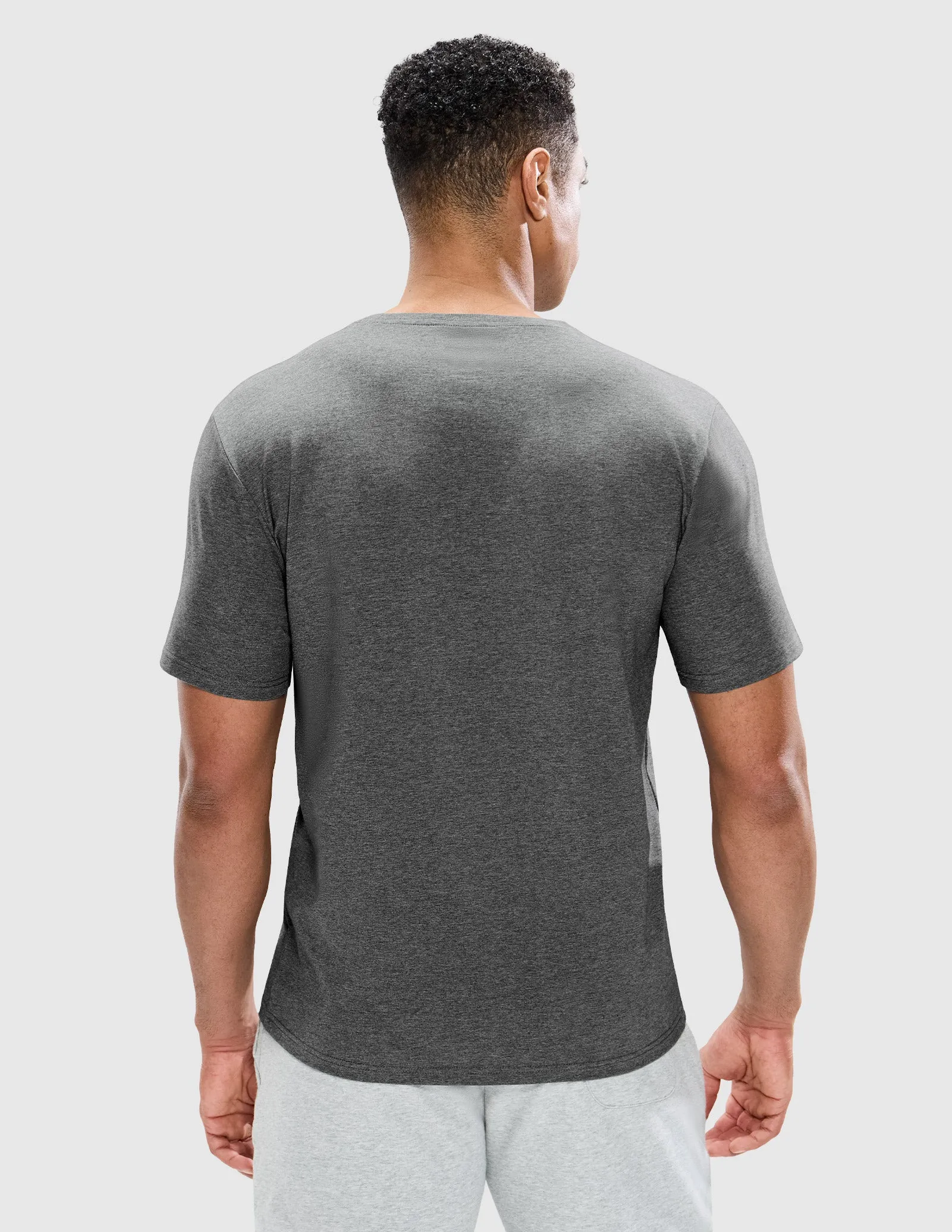 Men's Cotton T-Shirts with Pocket Soft Crewneck Tee