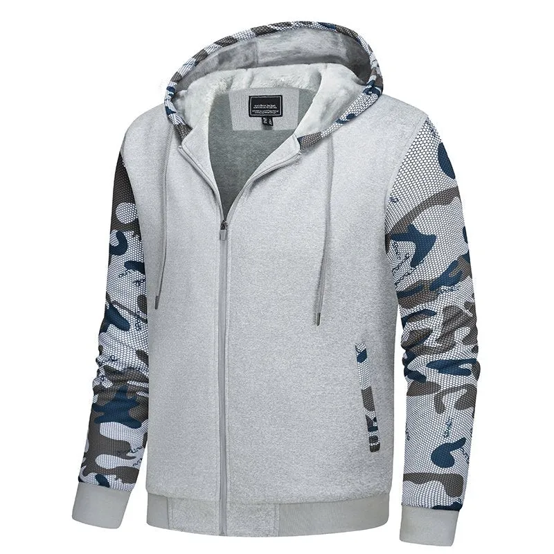 Men's Hooded Sherpa Lined Full-Zip Sweatshirts