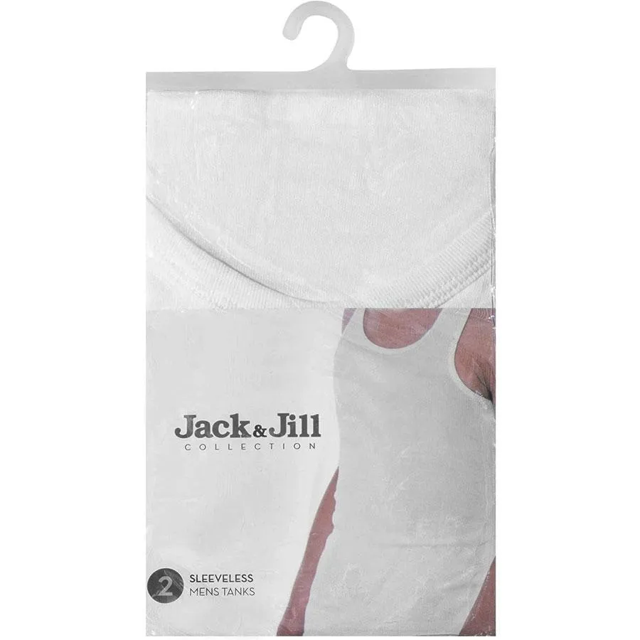 Mens Jack & Jill Sleeveless Undershirts - 2 Pk.