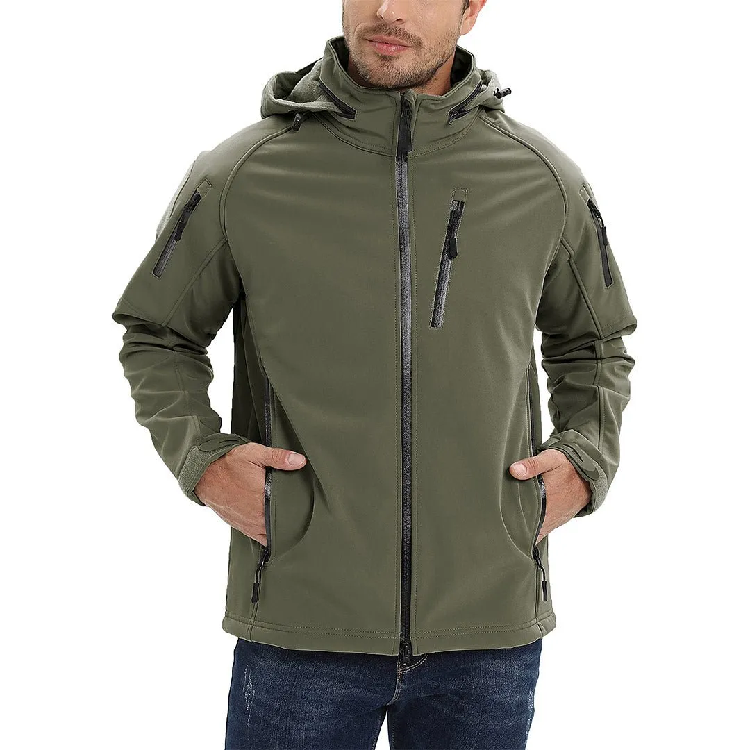 Men's Jacket Water Resistant Windproof Tactical Winter Zip Up