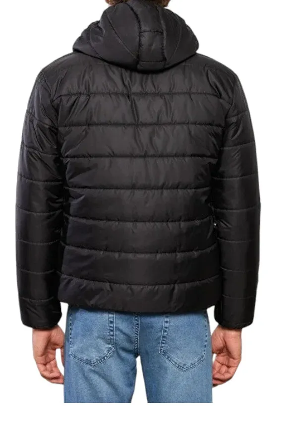 Mens Puffer Hooded Jackets Quilted Lightweight Padded Windproof Coat