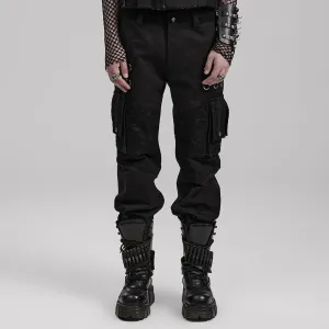 Men's Punk Big-pocket Splice Pants