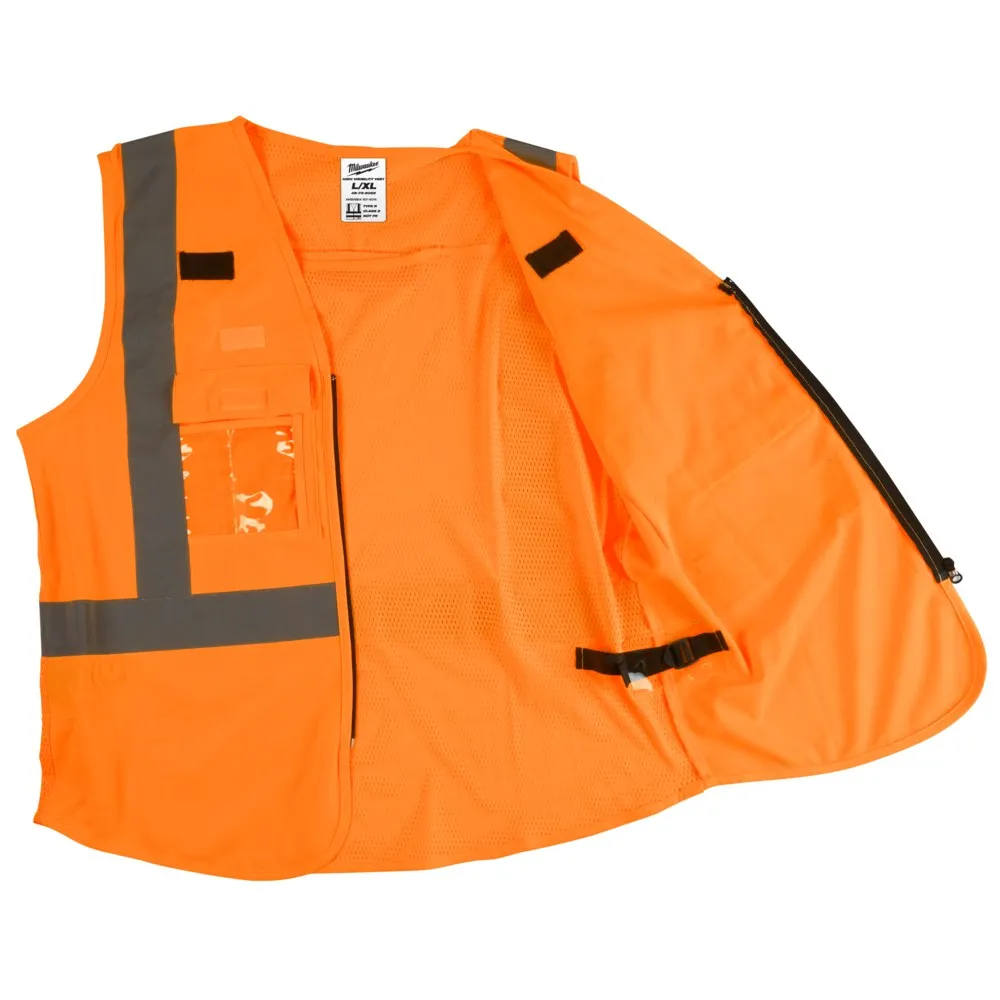 Milwaukee 48735033 XXL/XXXL Orange High Visibility Safety Vest