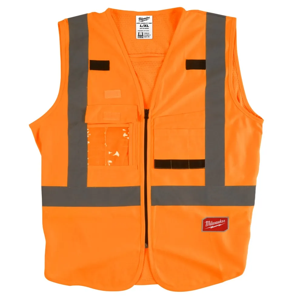 Milwaukee 48735033 XXL/XXXL Orange High Visibility Safety Vest