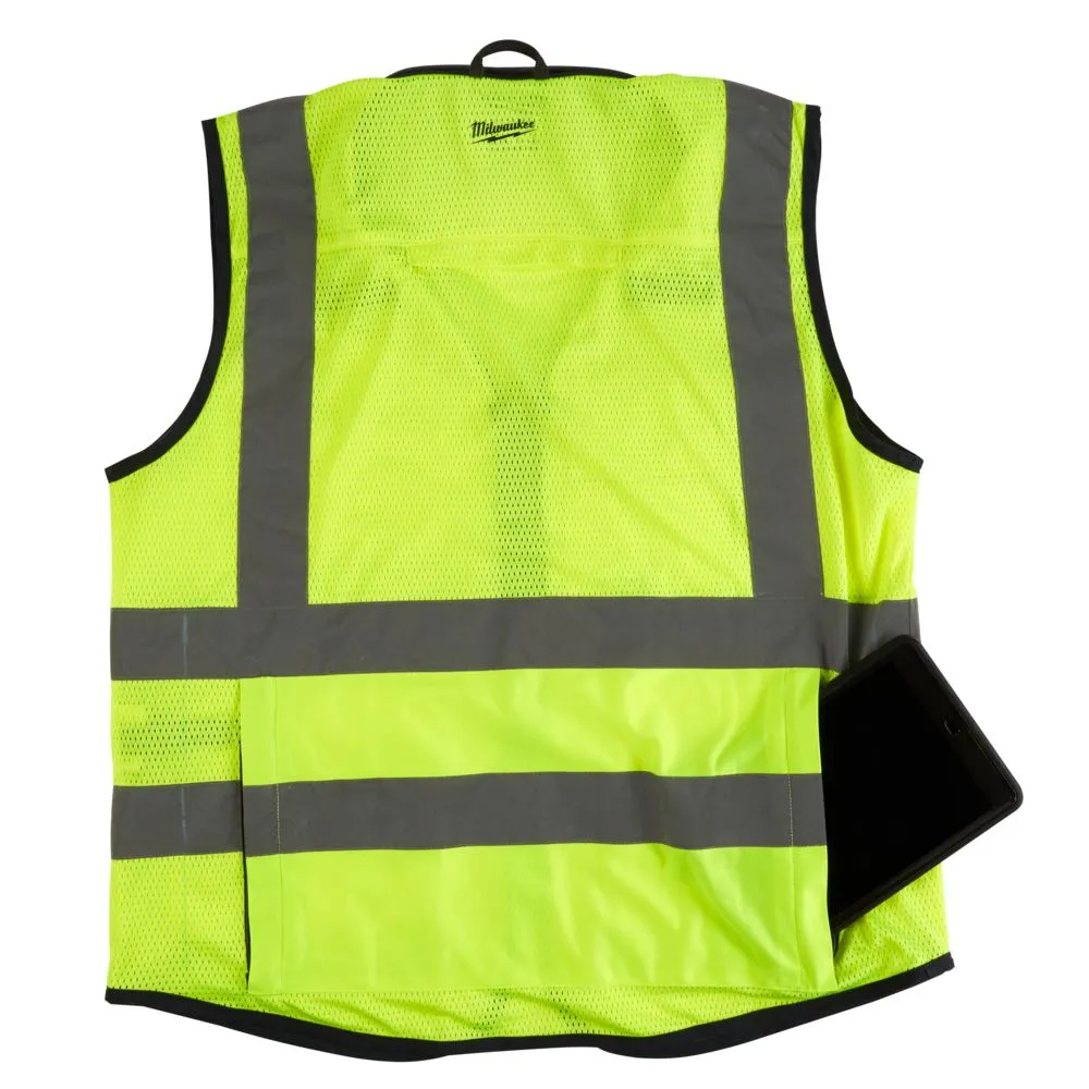 Milwaukee 48735043 2XL/3XL Yellow Premium High Visibility Safety Vest