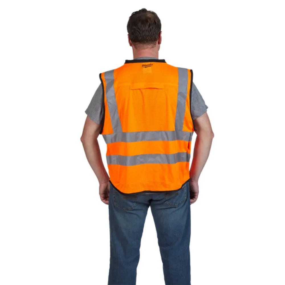 Milwaukee 48735052 L/XL Orange Premium High Visibility Safety Vest