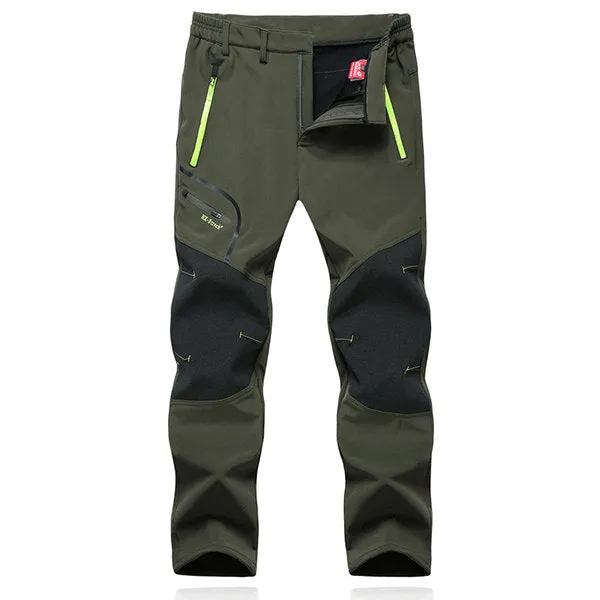 Outdoor Water-repellent Fleece Lining Sport Pants for Men