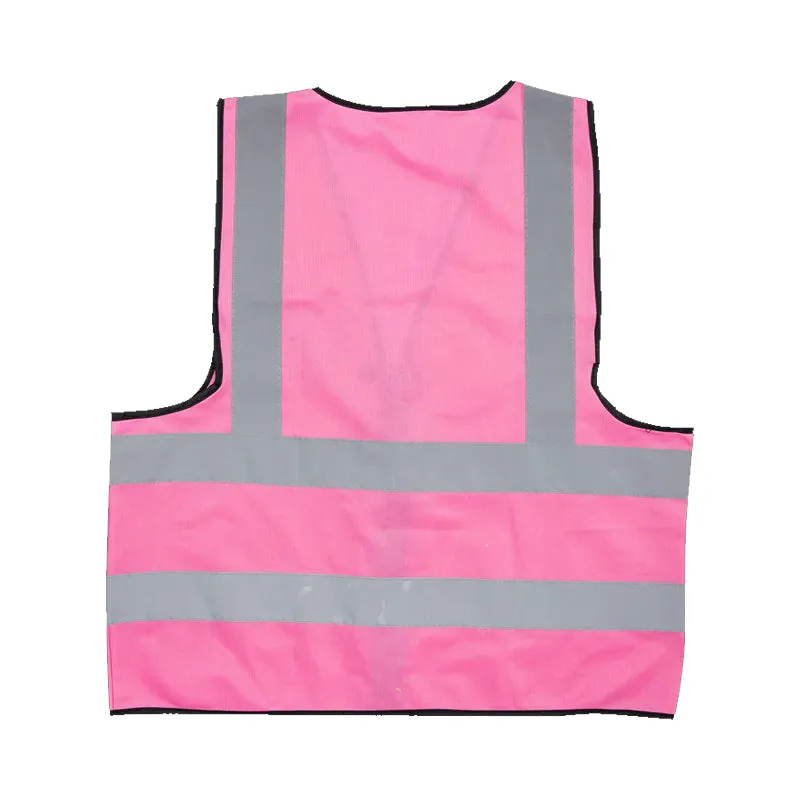 PIONEER SAFETY Vests Reflective Zip Id Pocket Pink