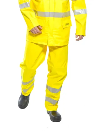 Portwest FR43 Sealtex Flame Resistant Hi-Vis Reflective Waterproof Pants ANSI