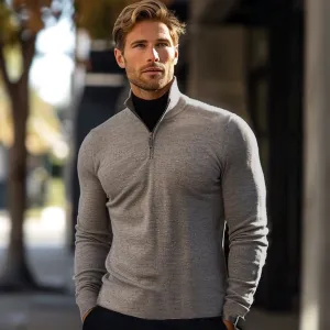 Quarter Zip Knitwear Pullover Sweater