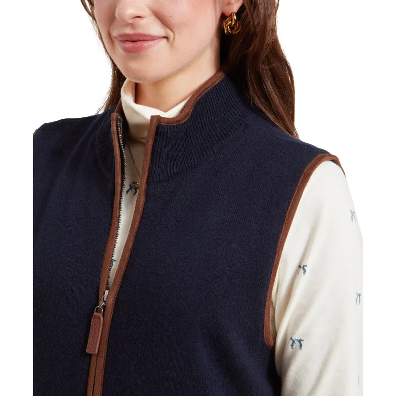 Schoffel Ladies Lambswool Aerobloc Gilet - Navy