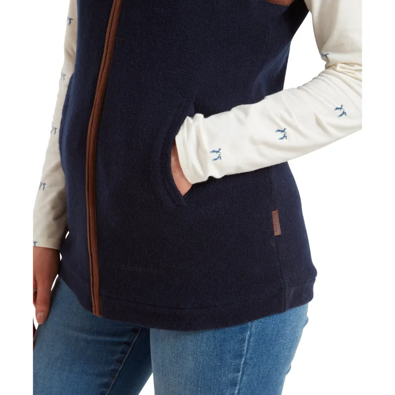 Schoffel Ladies Lambswool Aerobloc Gilet - Navy