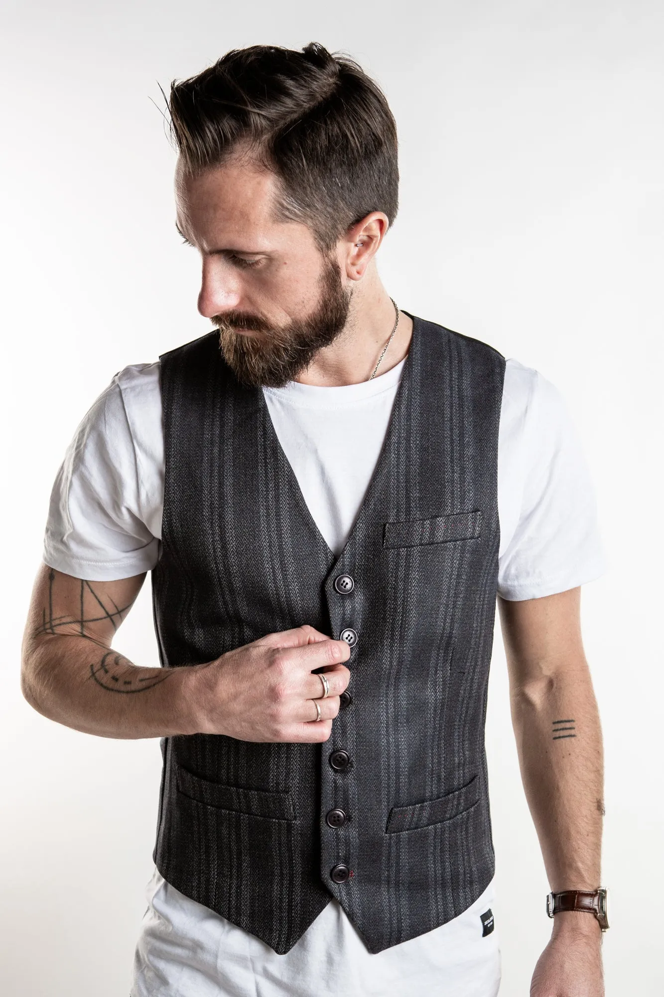 Score Waistcoat - Charcoal