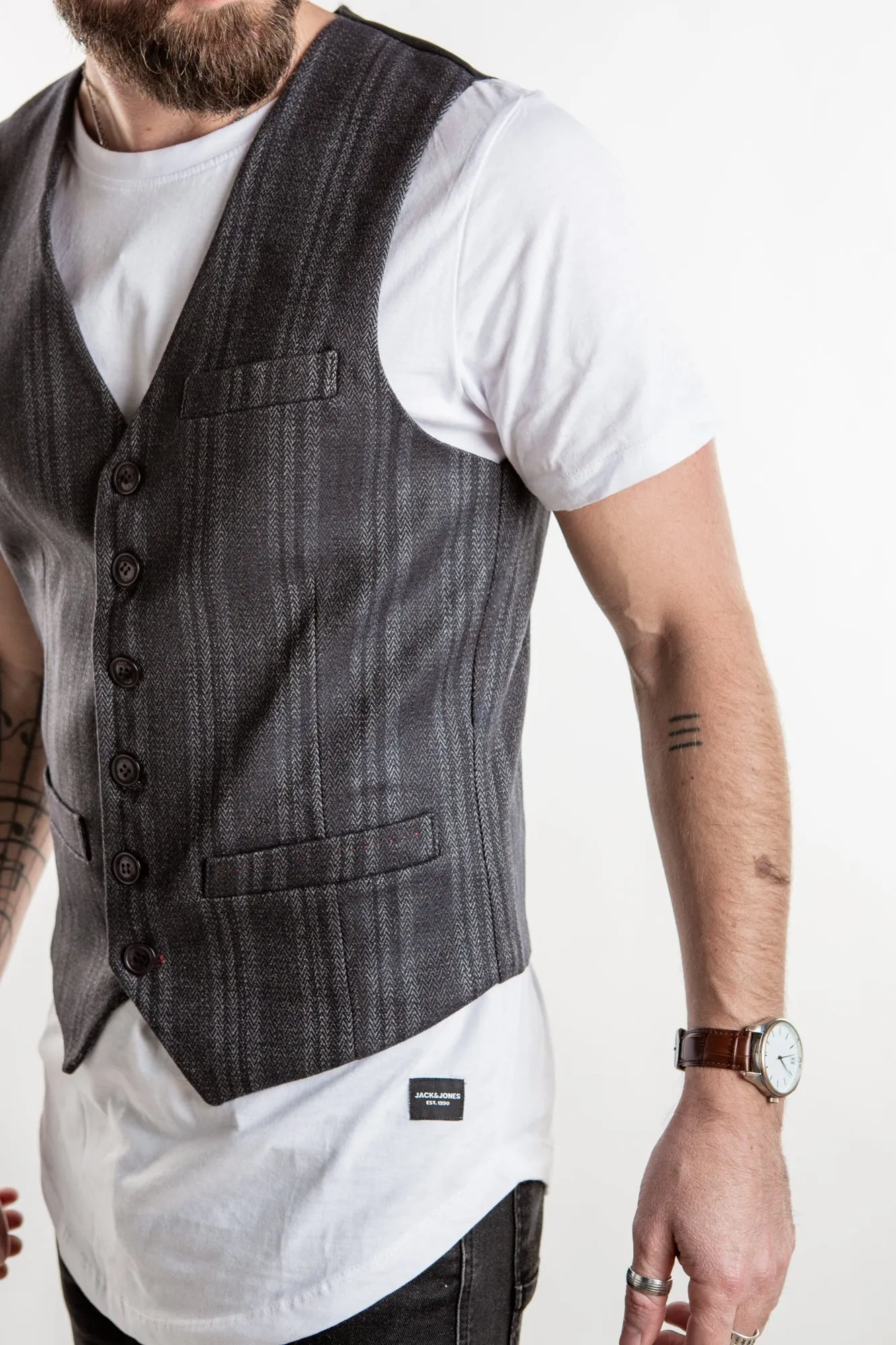 Score Waistcoat - Charcoal