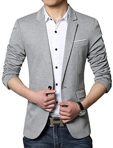 Slim Fit One Button Stylish Blazer