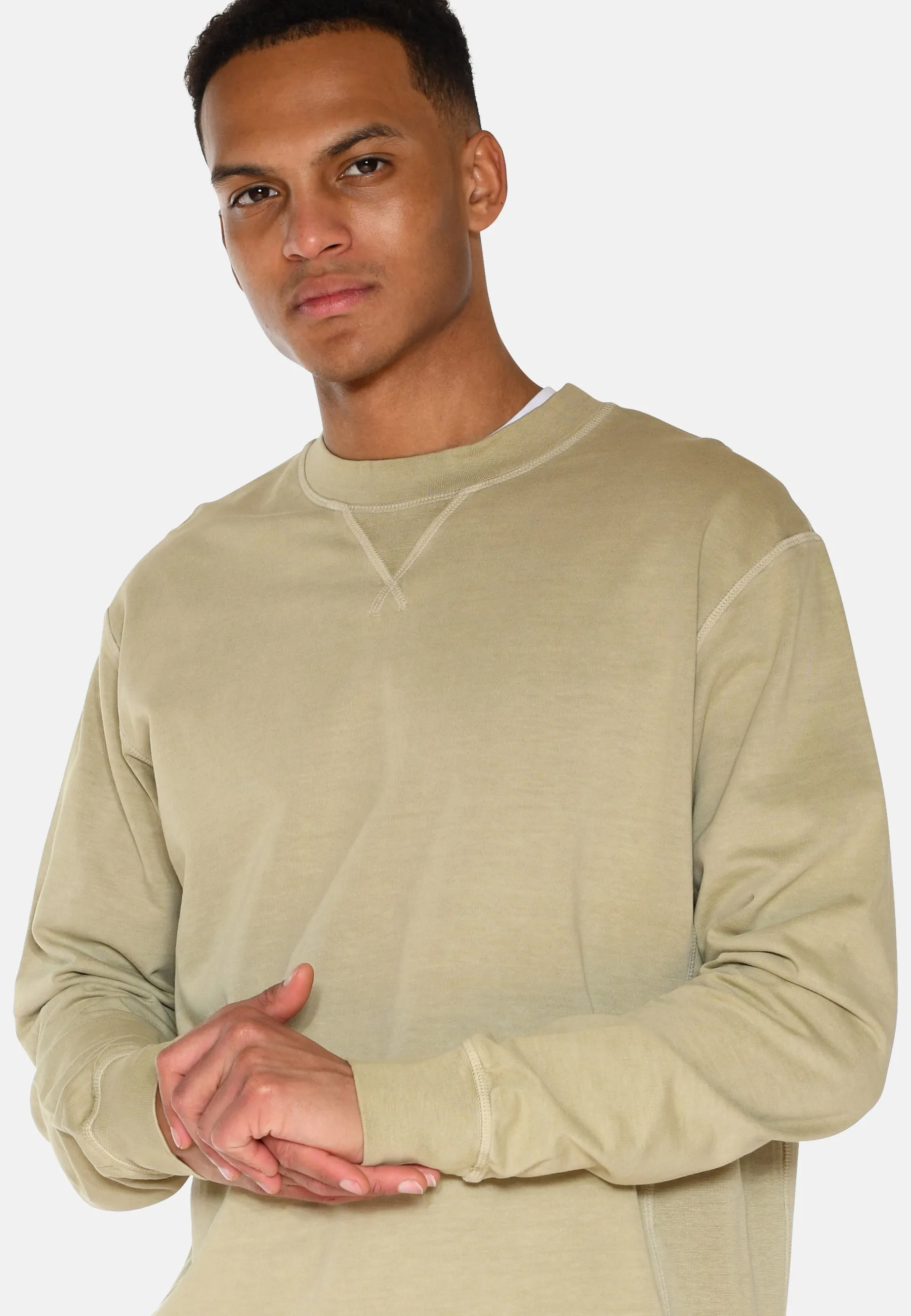 Trey crewneck sweatshirt 4183 - Eucalyptus