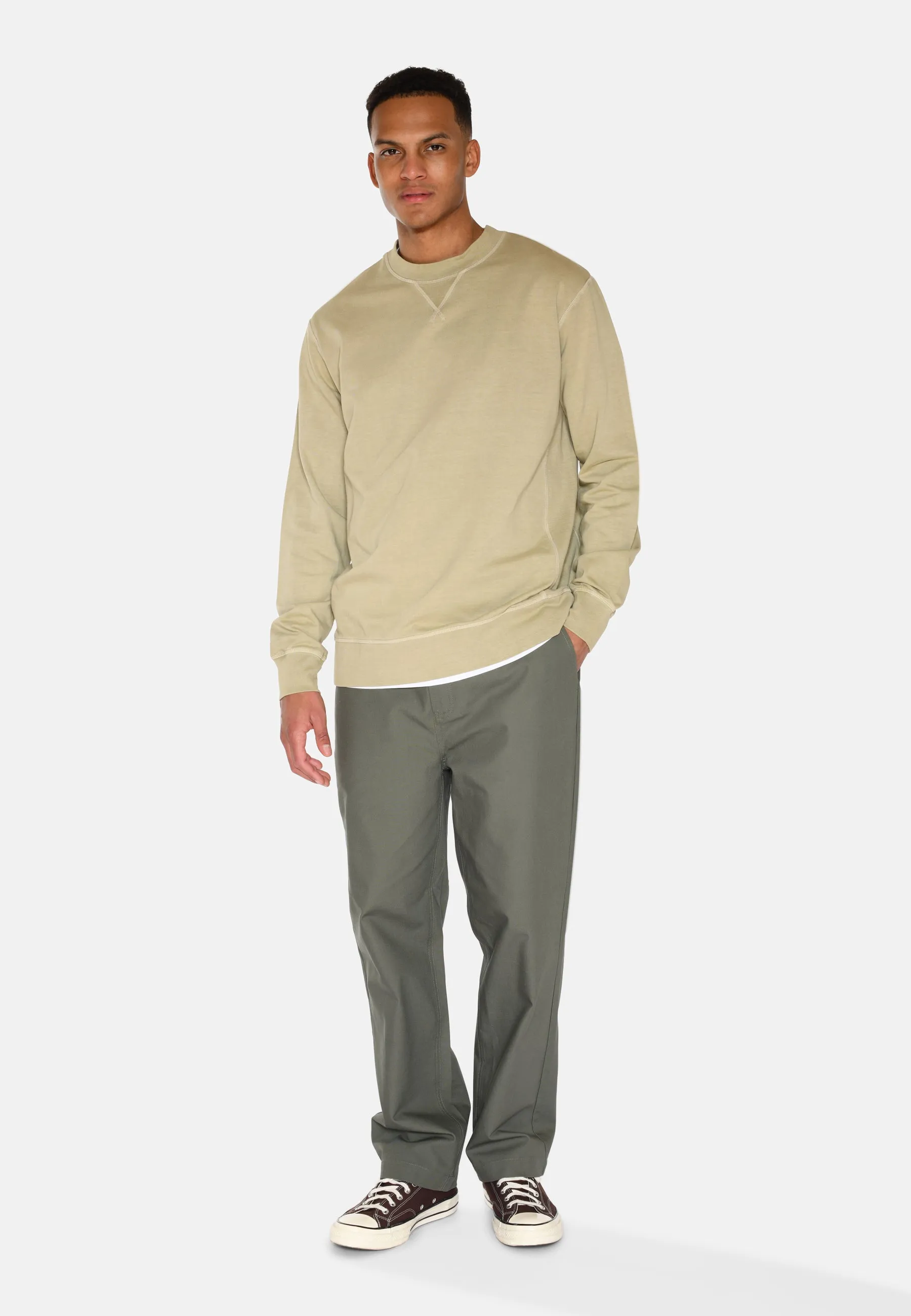 Trey crewneck sweatshirt 4183 - Eucalyptus