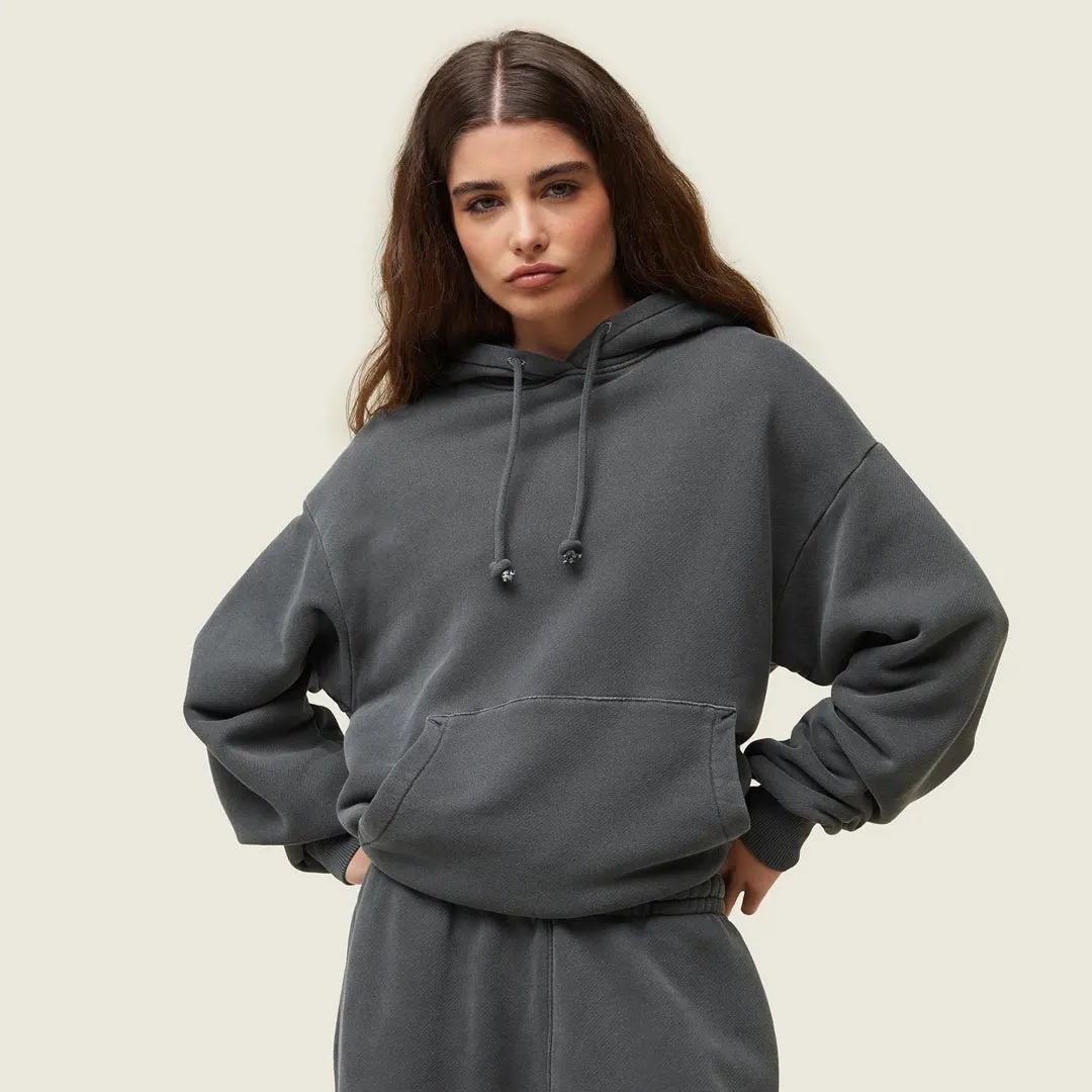 Unisex Premium Fleece - Plain Charcoal Grey Hoodie