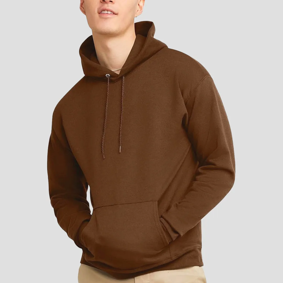 Unisex Premium Fleece - Plain Dark Brown Hoodie