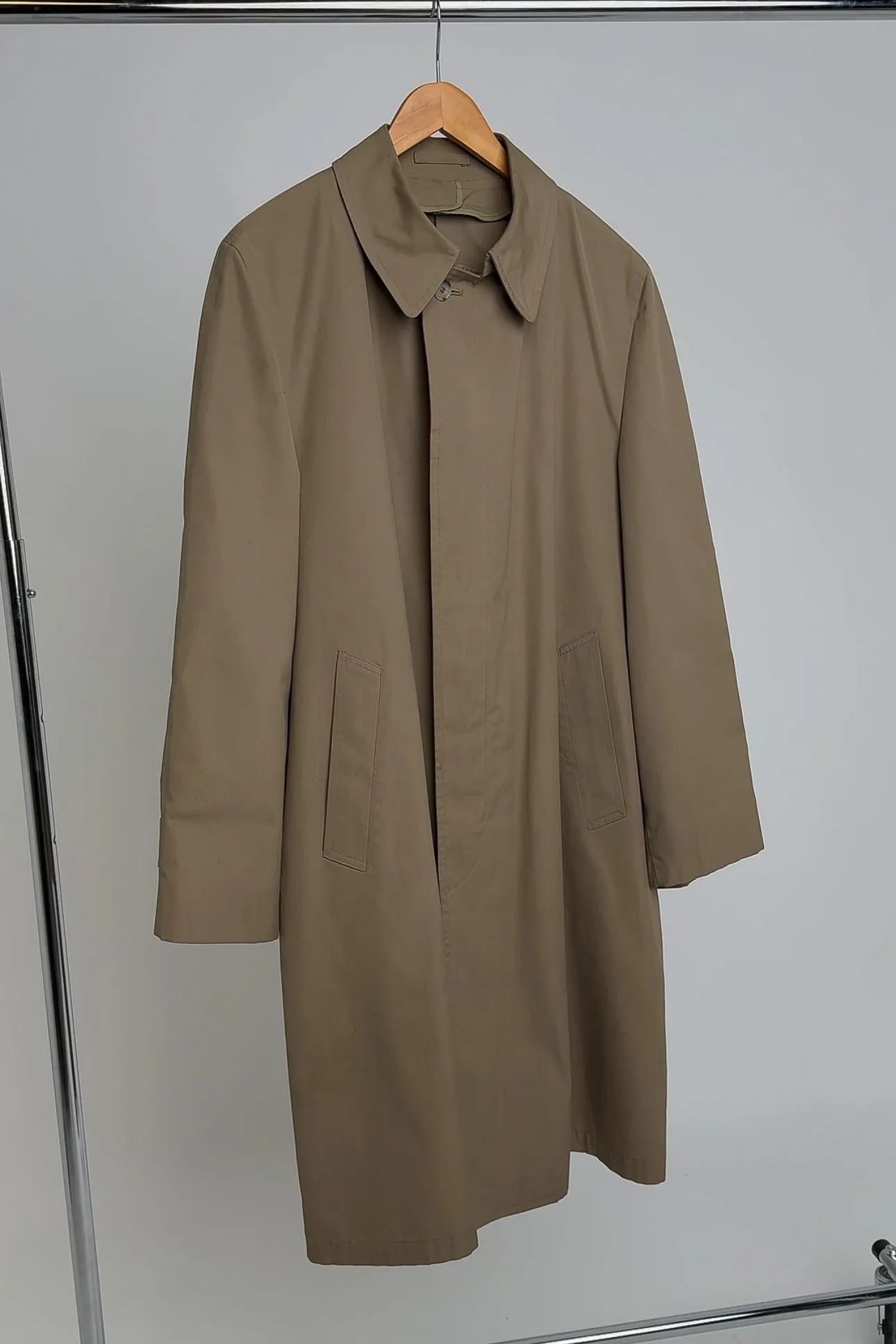 Vintage Ecru Cotton Blend Car Coat